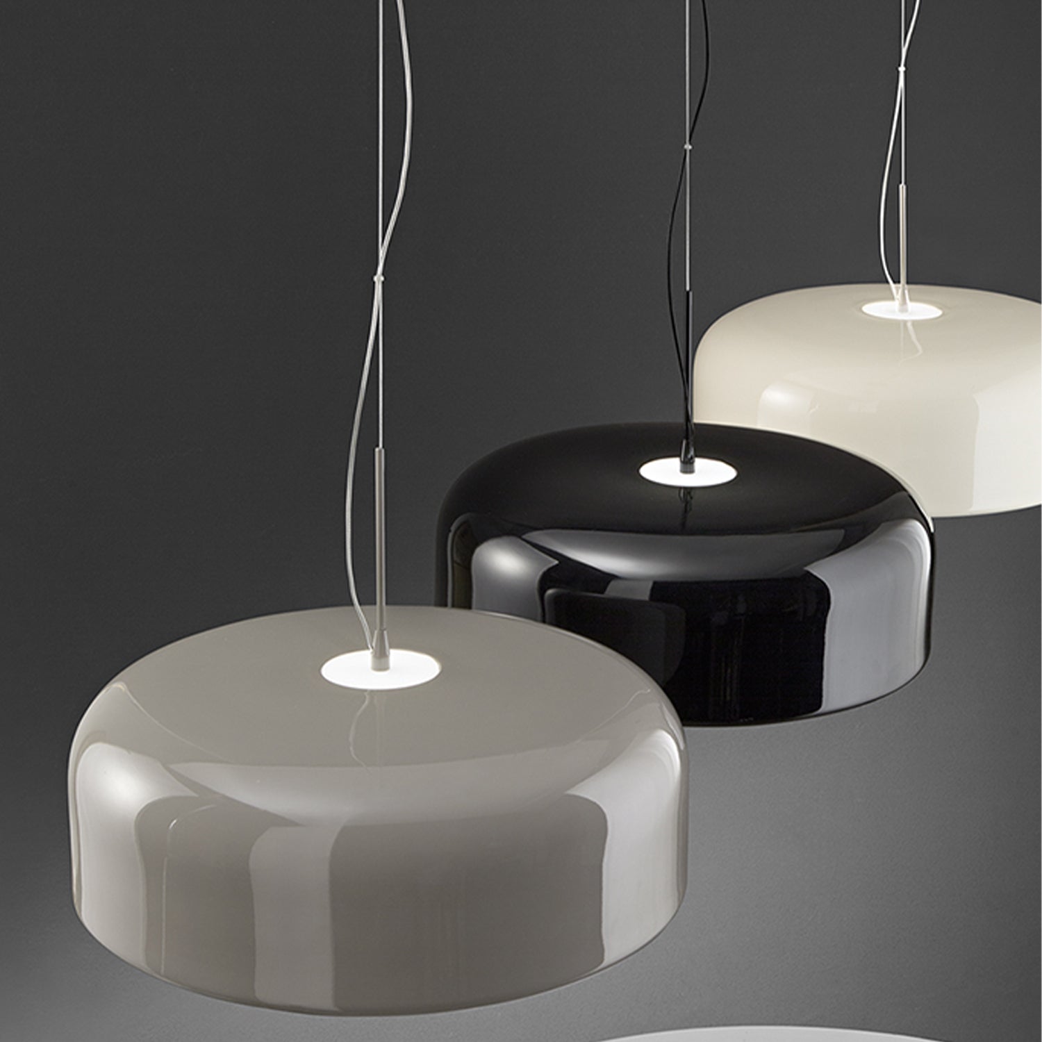 Sospensione Moderna Velia Metallo Grigio Led 20W Dimmerabile Ip20