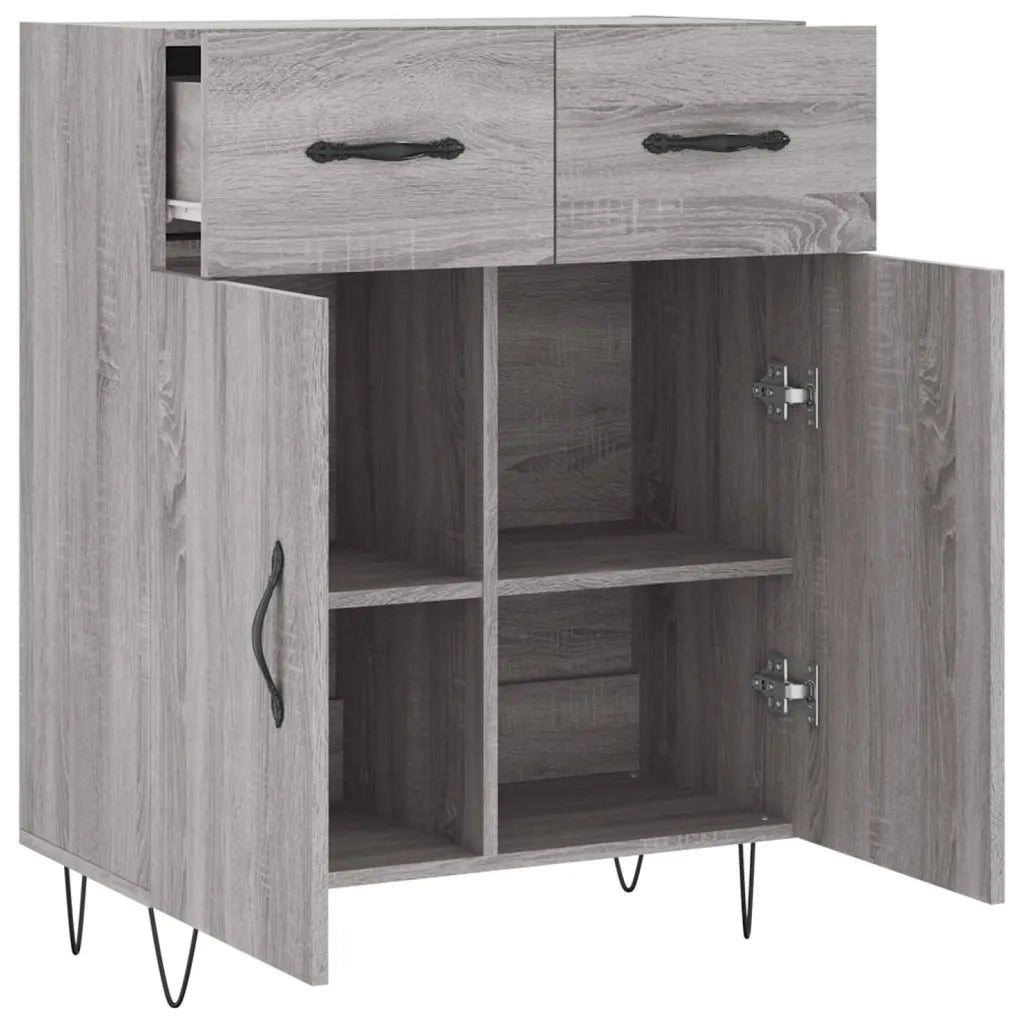 Credenza-Buffet-Armadio da cucina Grigio Sonoma 69,5x34x90 cm in Legno Multistrato 461457