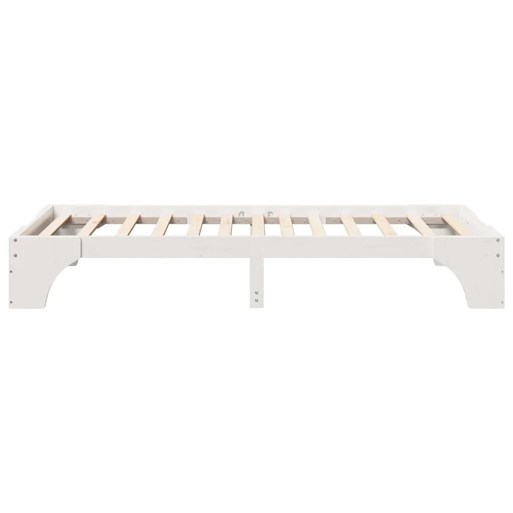 Struttura del letto Bianco 75 x 190 cm Pino massello 872972