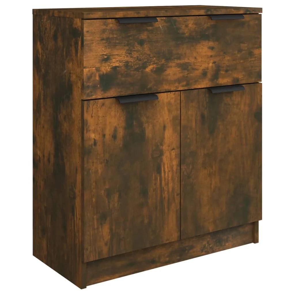 Buffet credenza cassettiera armadio mobile contenitore organizer per cucina soggiorno salotto 3 pezzi legno ingegnerizzato marrone 02_0037052