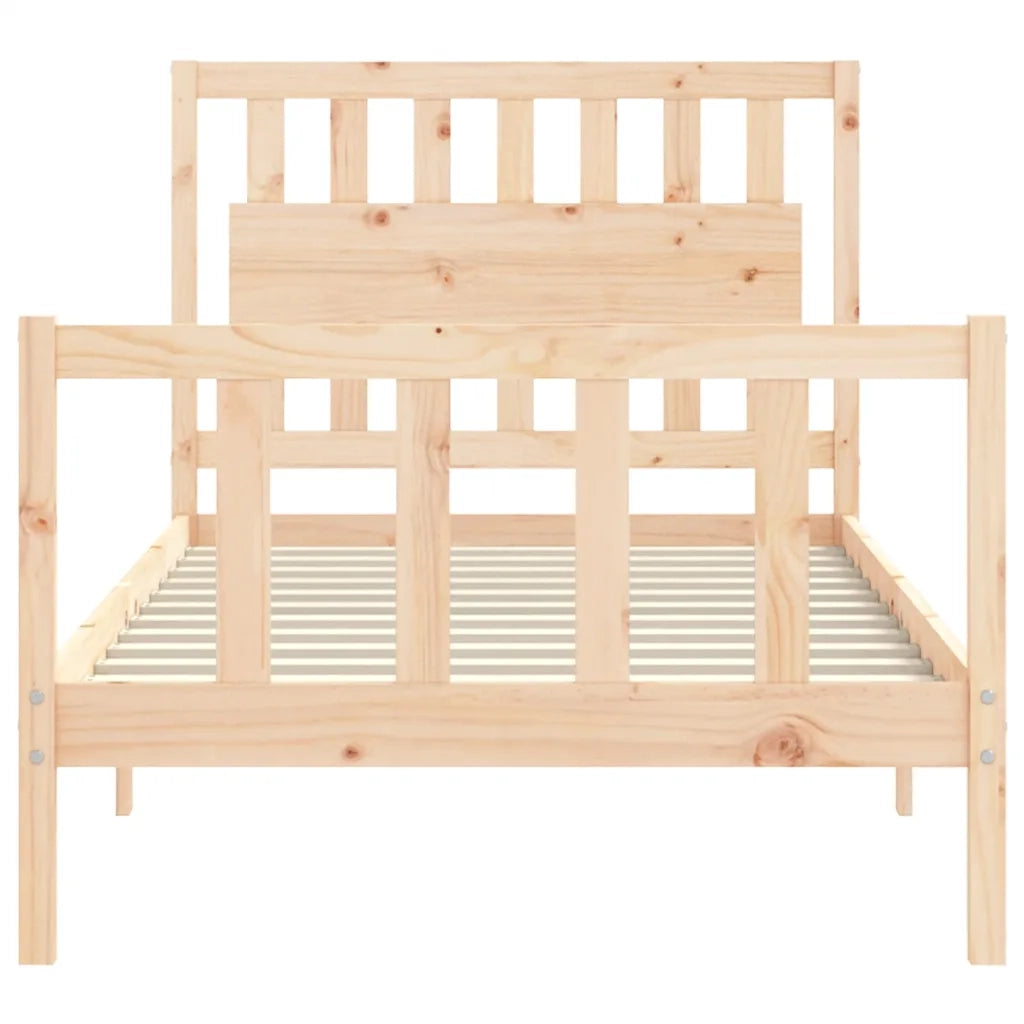 Giroletto senza Materasso-Struttura Letto 100x200 cm in Legno Massello di Pino 794600