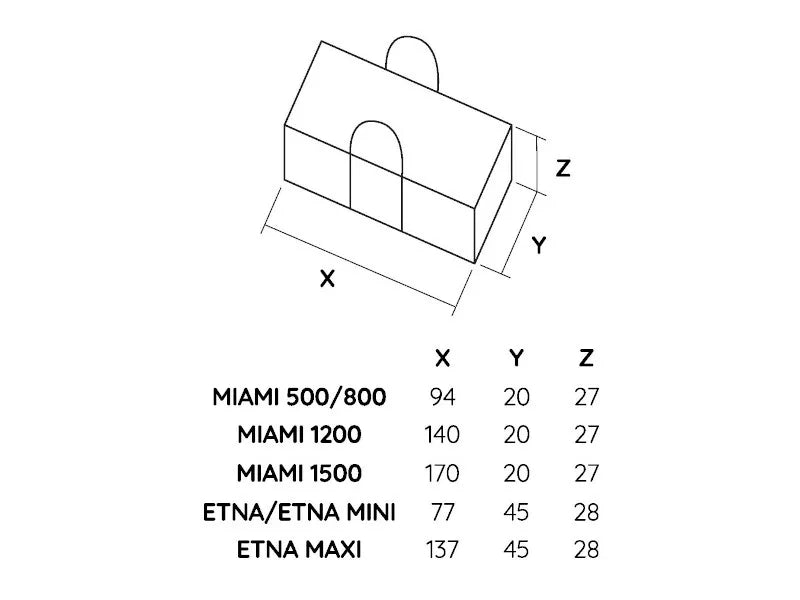 Borsa da trasporto per cuocispiedini e barbecue Lisa linea Miami ed Etna - MIAMI 1200