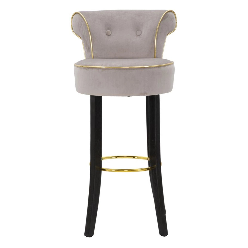 Sgabello Alto VKH441, Grigio, Metallo, 46x48x96 cm