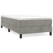 Letto singolo | Letto per adulti | Struttura Letto a Rete a Molle Grigio Chiaro 90x190 cm Velluto