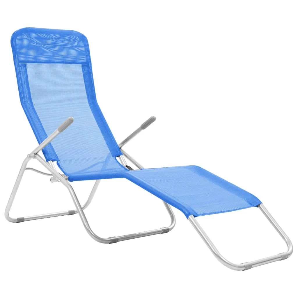 Set di due poltrone lounge pieghevoli blu 02_0011950