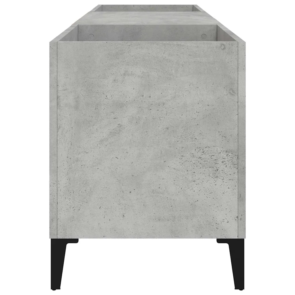 Mobile Porta Dischi Grigio Cemento 121x38x48 Legno Multistrato 831937