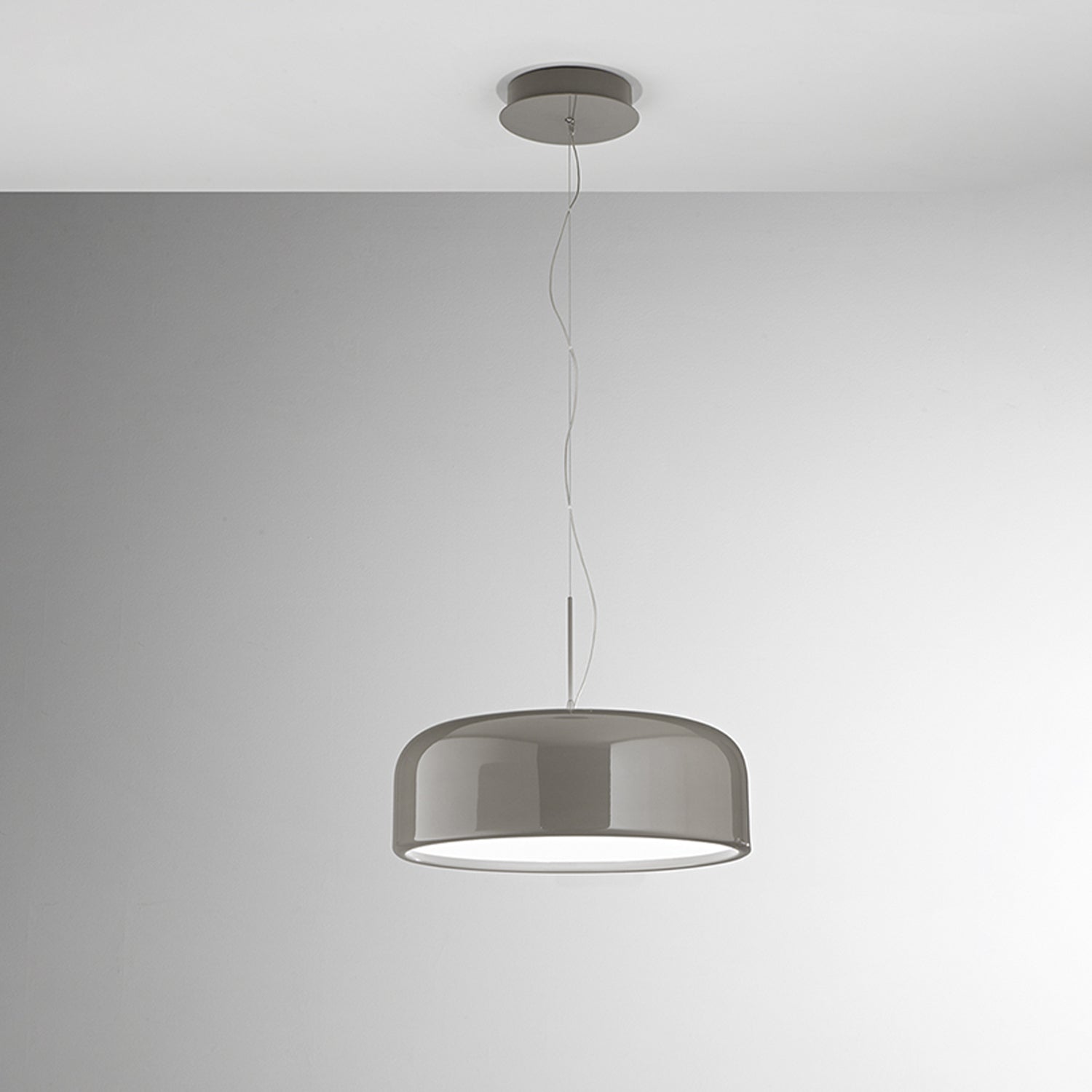 Sospensione Moderna Velia Metallo Grigio Led 40W Dimmerabile Ip20