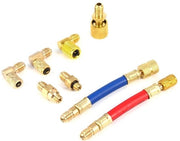 Adattatore per climatizzatore auto R134A R12 - Kit di connessione per gas refrigeranti - Dimensioni 3 x 2 x 1 cm - Adatto per veicoli