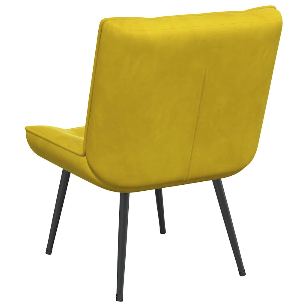 Poltrona Relax-Poltroncina 64x74x84 cm Gialla in Velluto