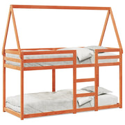 Letto singolo | Letto per adulti | Letto a Castello con Tetto Cera 80x200 cm Legno Massello Pino