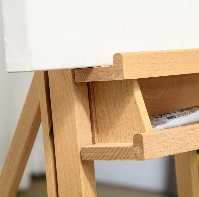 Cavalletto da studio in legno regolabile con ruote
