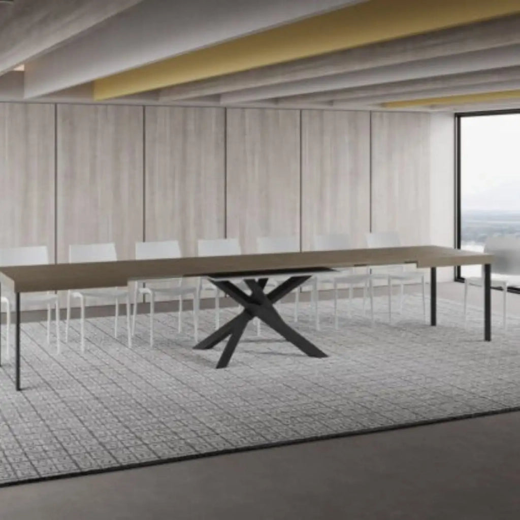 Tavolo allungabile 160/420x90 cm Volantis tortora gambe antracite