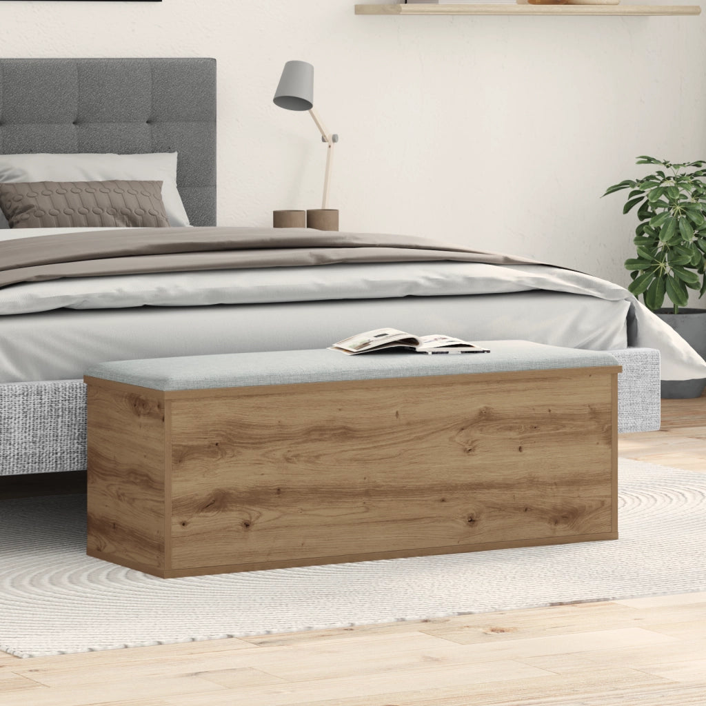 Scatola di Stoccaggio per la vitaXL in Rovere Artigianale 102x35x35 cm in Legno Ingegnerizzato