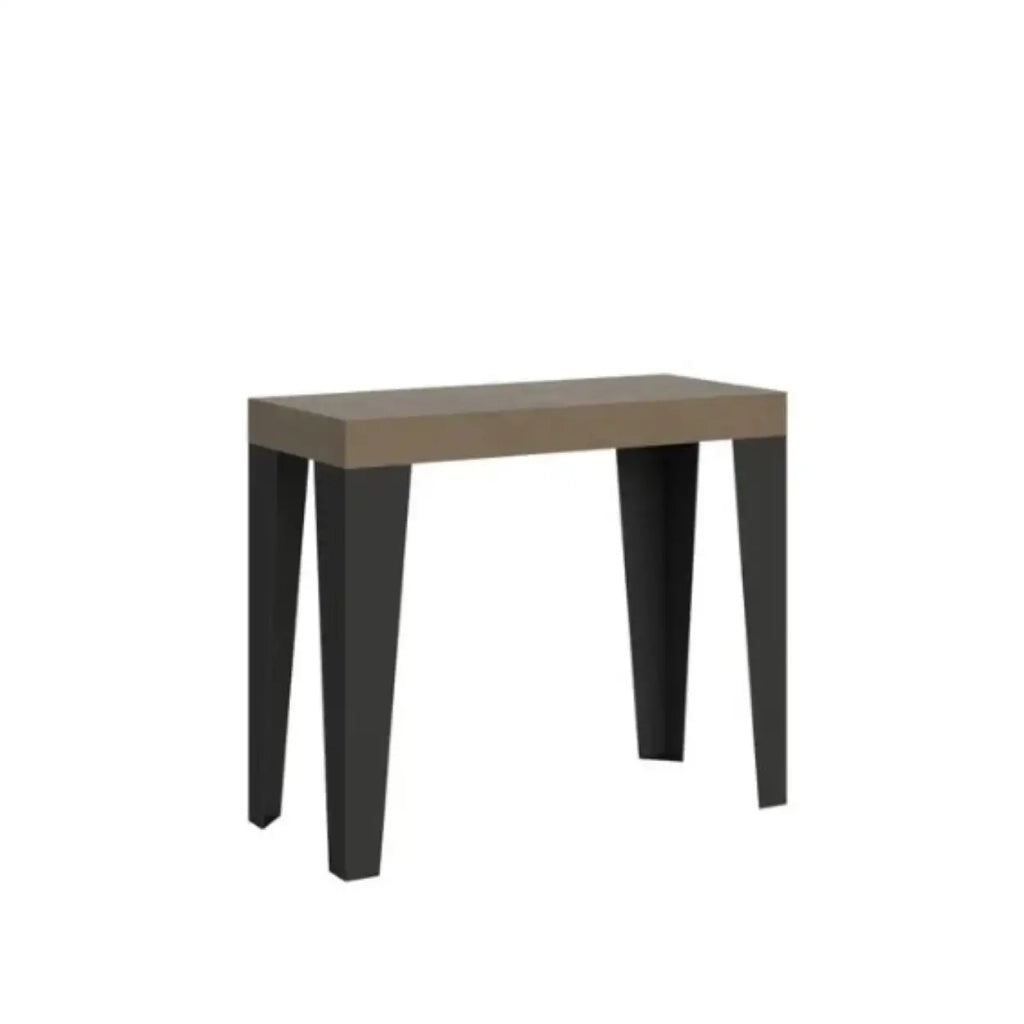 Consolle allungabile 90x40/300 cm Flame Premium tortora gambe antracite