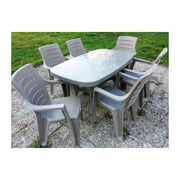 TAVOLO RESINA CLEOPATRA C/INCROCIO 136X82 CM TORT- DIMAPLAST 2000- 1,0 pz