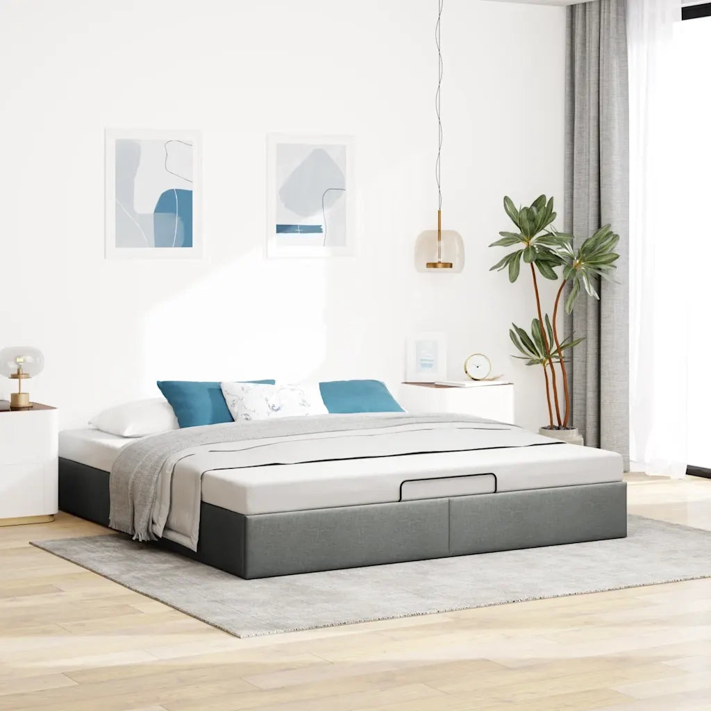 Struttura Letto Pouf senza Materasso 160x200 cm in Tessuto 3310890
