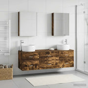 Set di mobili per il bagno 5 pcs Rovere Fumo 3407011