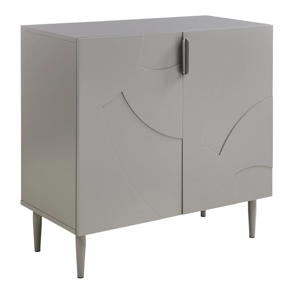 Credenza Bassa Starvili con 2 Ante Madia Moderna 75x76x38 cm Grigio [en.casa]
