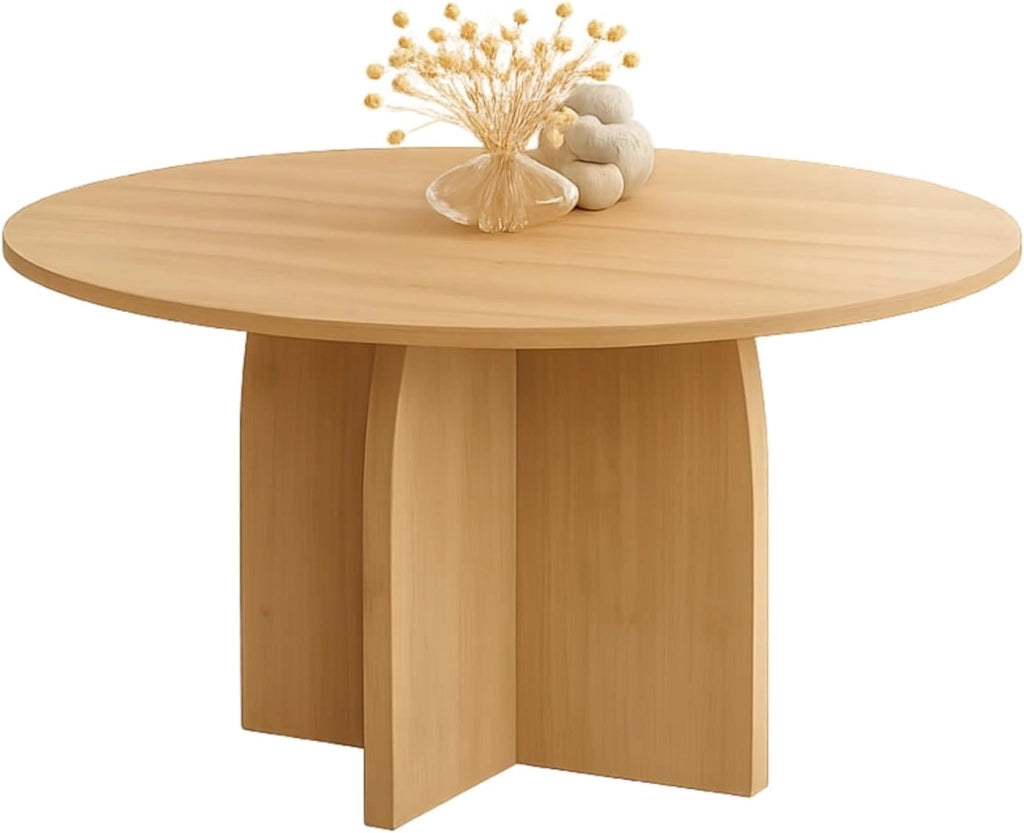 Tavolo da pranzo fisso rotondo ABY 6 persone in legno effetto faggio 110 cm