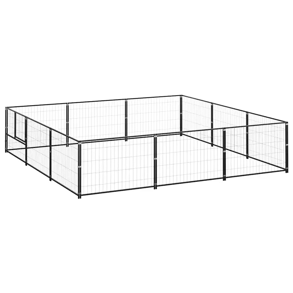 Gabbia per Cani Nera 9 mÂ² in Acciaio cod mxl 49261