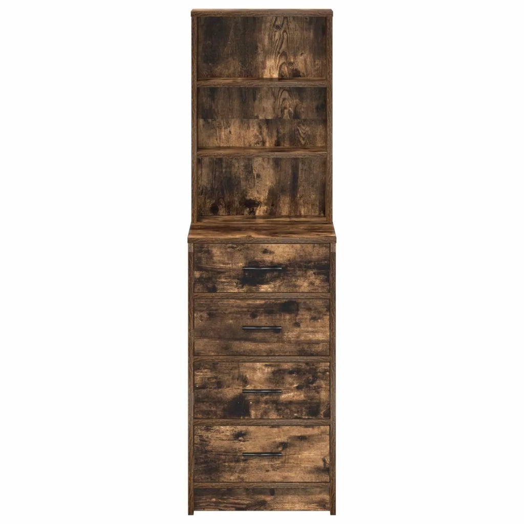 Credenza | Madia | Buffet da pranzo | Armadio da pranzo Rovere fumo 40 x 41 x 135 cm Legno multistrato