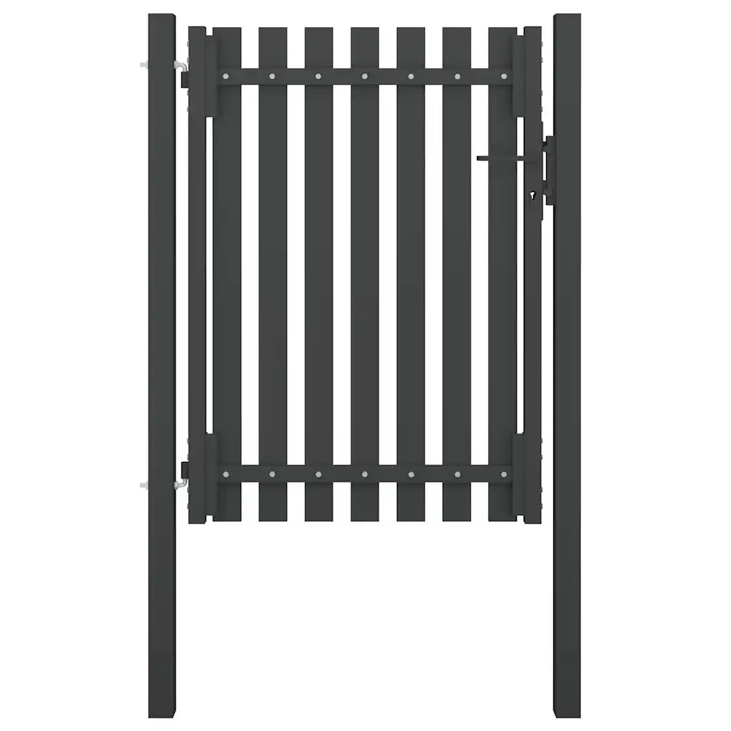 Cancello per Recinzione in Acciaio 1x1,7 m Antracite cod mxl 48711