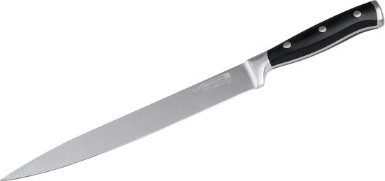 Filetto BBQ - Filetto di alta qualità - 1 pezzo - Nero/Argento - Acciaio inossidabile
