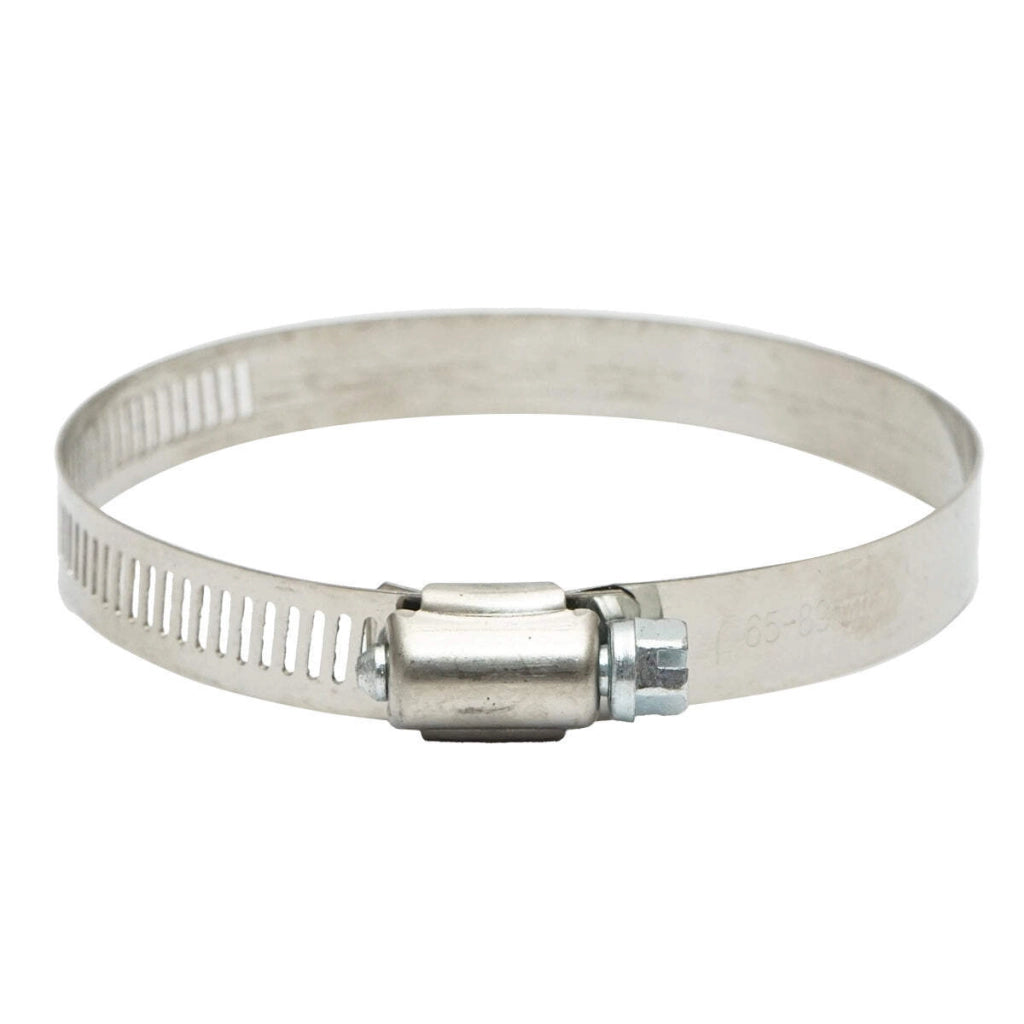 Collare per tubo in acciaio inox regolabile, 65-89 mm