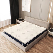 Topper Singolo 100x190 cm in Lattice Naturale, Sfoderabile 5 cm | Tessuto in Bamboo Traspirante e Anallergico | Elastici di fissaggio agli Angoli | Correttore per Materasso