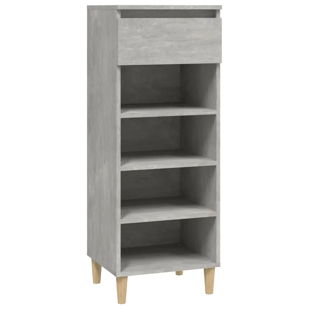 Scarpiera Grigio Cemento 40x36x105 cm in Legno Multistrato 819776