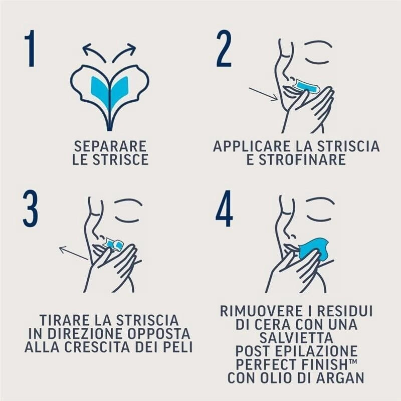 VEET EXPERT STRISCE DEPILATORIE VISO PER PELLI SENSIBILI 12 STRISCE (6X2 STRISCE) + 2 SALVIETTE POST-EPILAZIONE