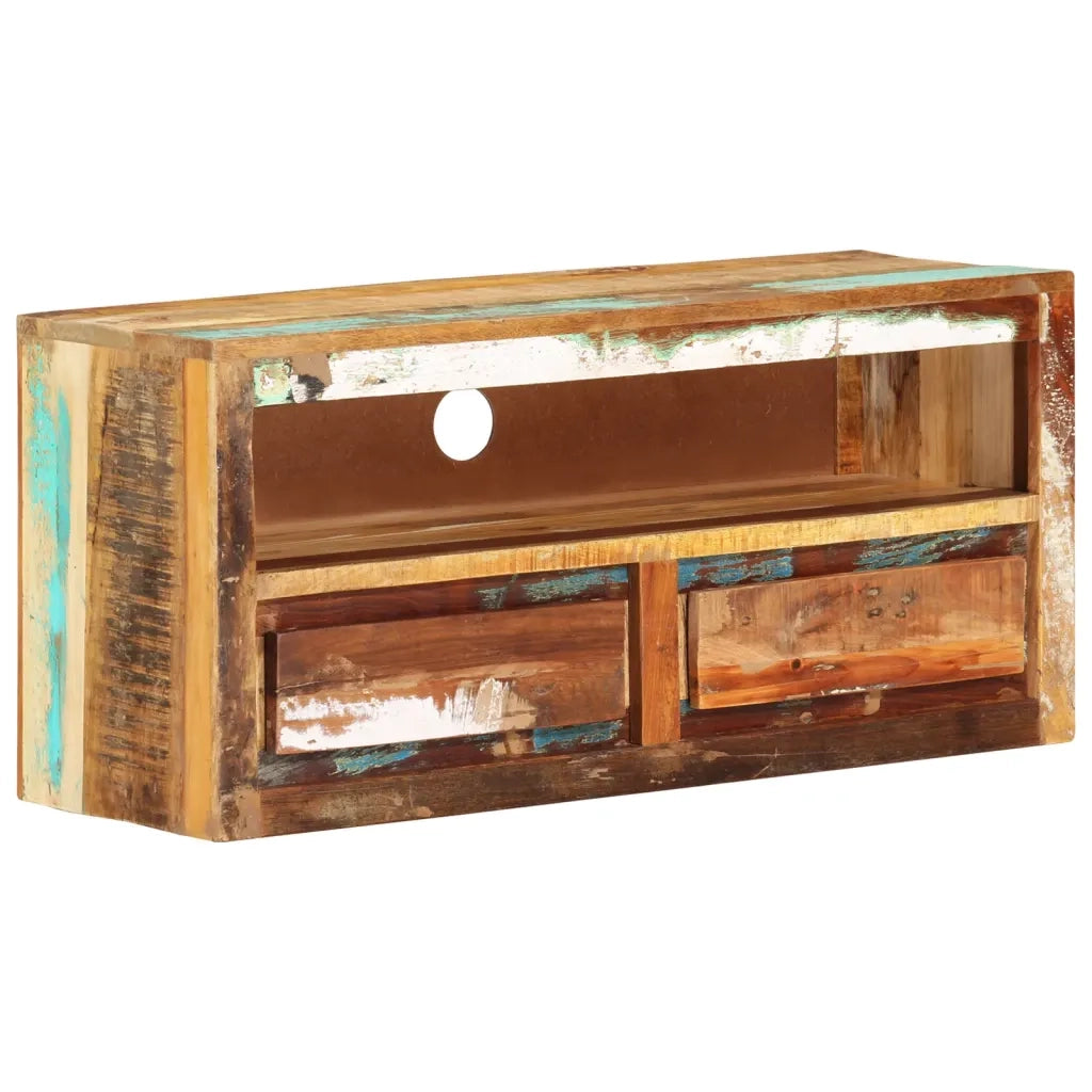 Mobile Porta TV 88x30x40 cm in Legno Massello di Recupero 339514