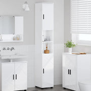 Mobile da Bagno con porta Bianco Lucido 30 x 35 x 192 cm 883338