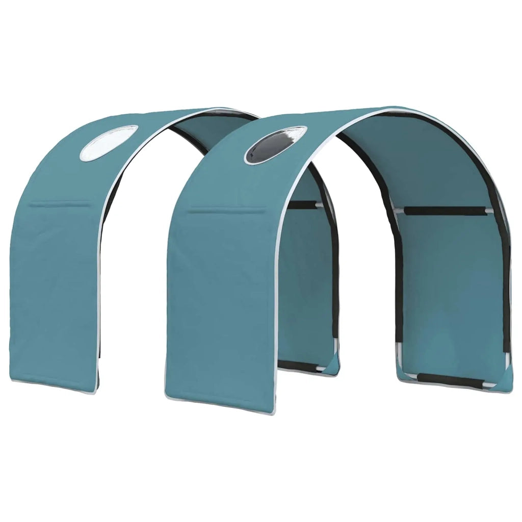 Letto con Tunnel 4 pcs Bianco e azzurro Legno ingegnerizzato 3423498