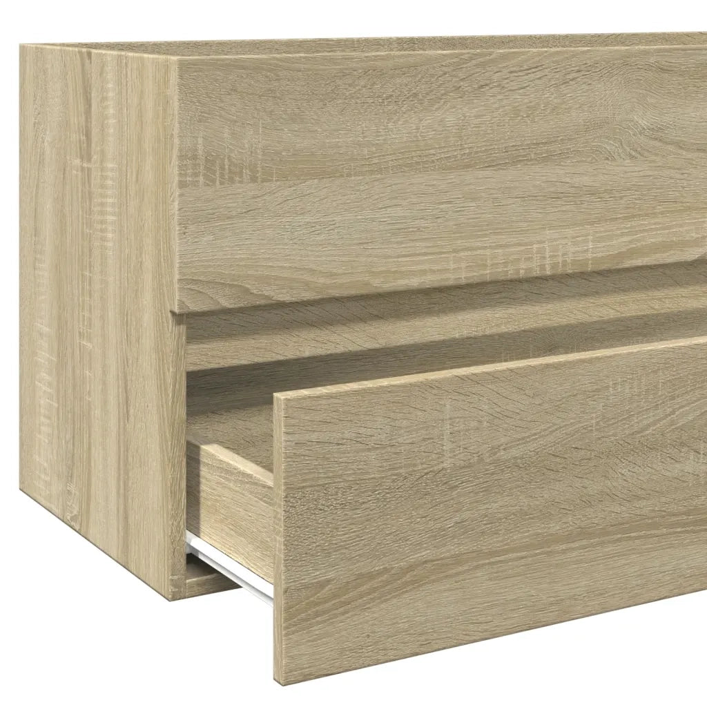 Mobile Lavabo Bagno Rovere Sonoma 100x38,5x45 cm in Truciolato 849639