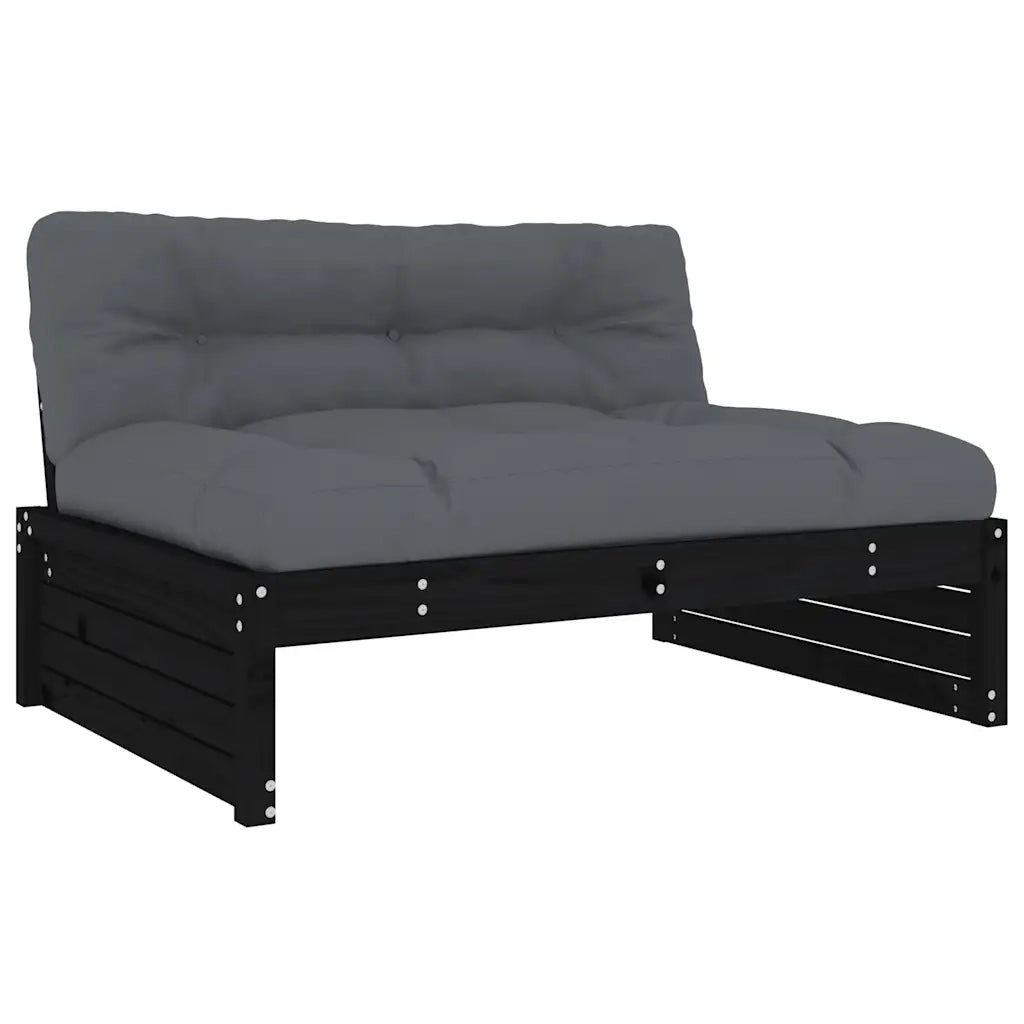 Divano Centrale 120x80 cm in Legno Massello di Pino Nerocod mxl 96984