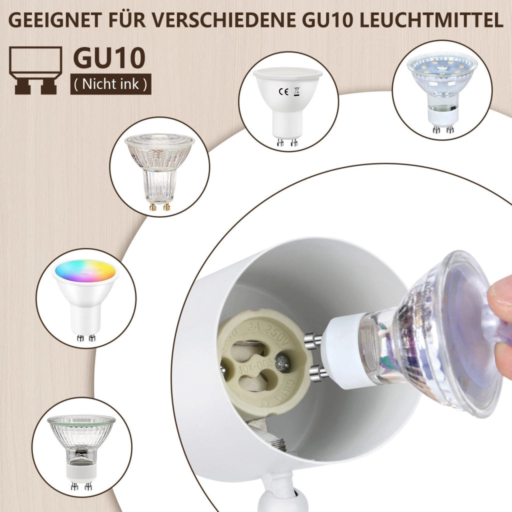 ZMH Faretto da soffitto neri moderni 2 fiamme GU10 per camera letto corridoio