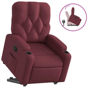 Poltrona | Sedia Relax Alzapersona Reclinabile Rosso Vino in Tessuto