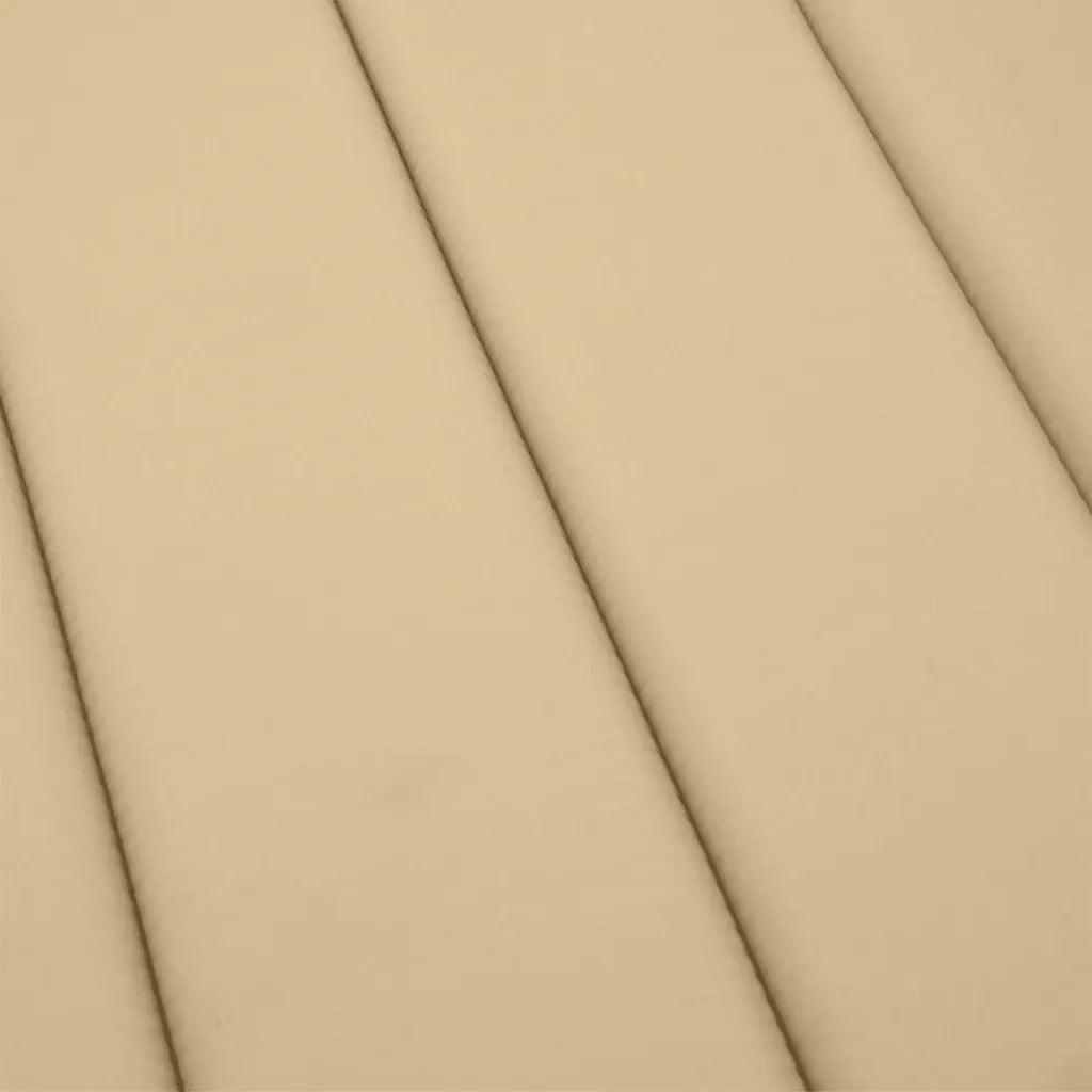 Cuscino per Lettino Prendisole Beige Mélange 200x50x4cm Tessuto 4002501