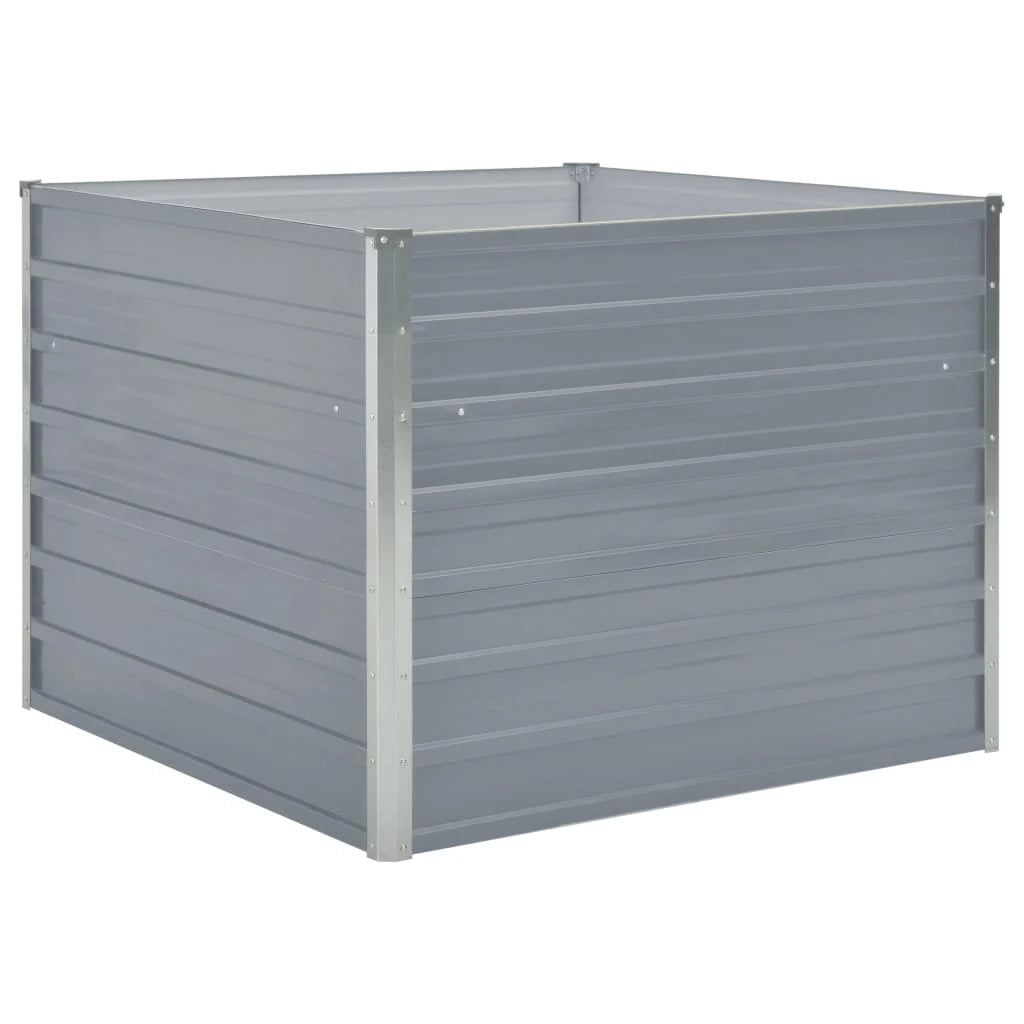Fioriera 100 x 100 x 77 cm acciaio zincato grigio 02_0000788
