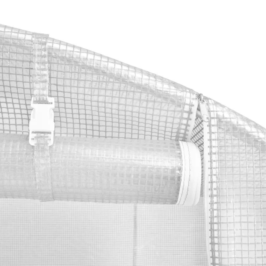 Serra con struttura in acciaio bianca 12 m2 4x3x2 m CFW5376328