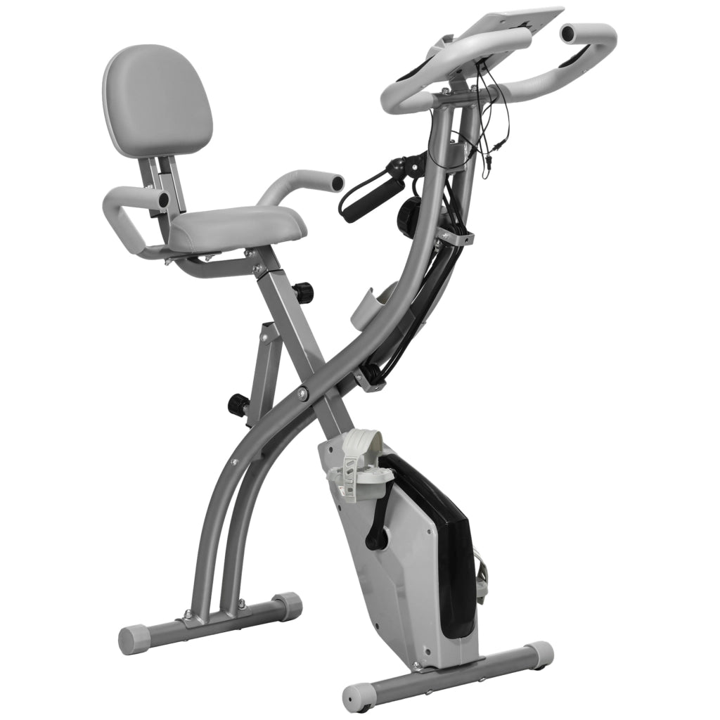 Cyclette Pieghevole 2 in 1 ¨C zephmum ¨C Grigio, Resistenza Magnetica, Volano 2.5kg