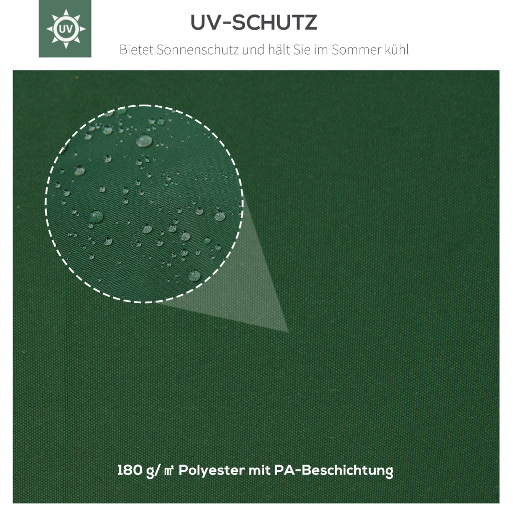 Copertura per gazebo 3x4 m ¨C zephmum ¨C verde poliestere impermeabile