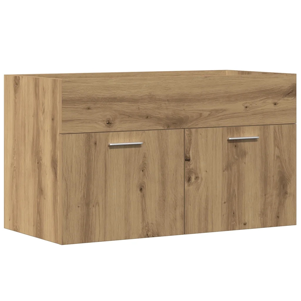 Mobile Lavabo | Armadio Lavabo Bagno Rovere Artigianale 90x38,5x46cm Multistrato