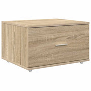 Cassettiera rettangolare moderna 55 x 45 x 31 cm con ampio spazio contenitivo realizzata in legno ingegnerizzato rovere Sonoma 02_0052195