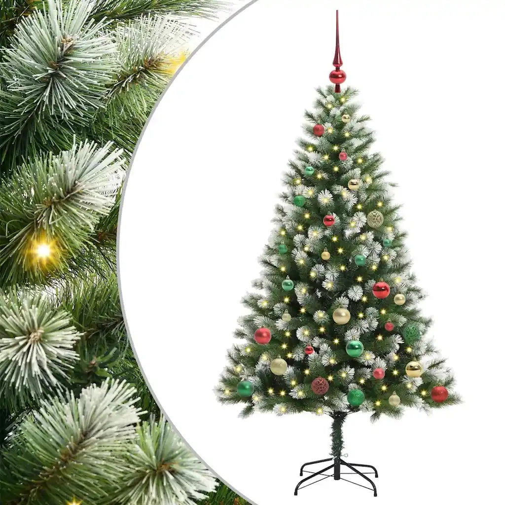 Albero di Natale | Decorazioni natalizie artificiale a cerniera con neve fioccata