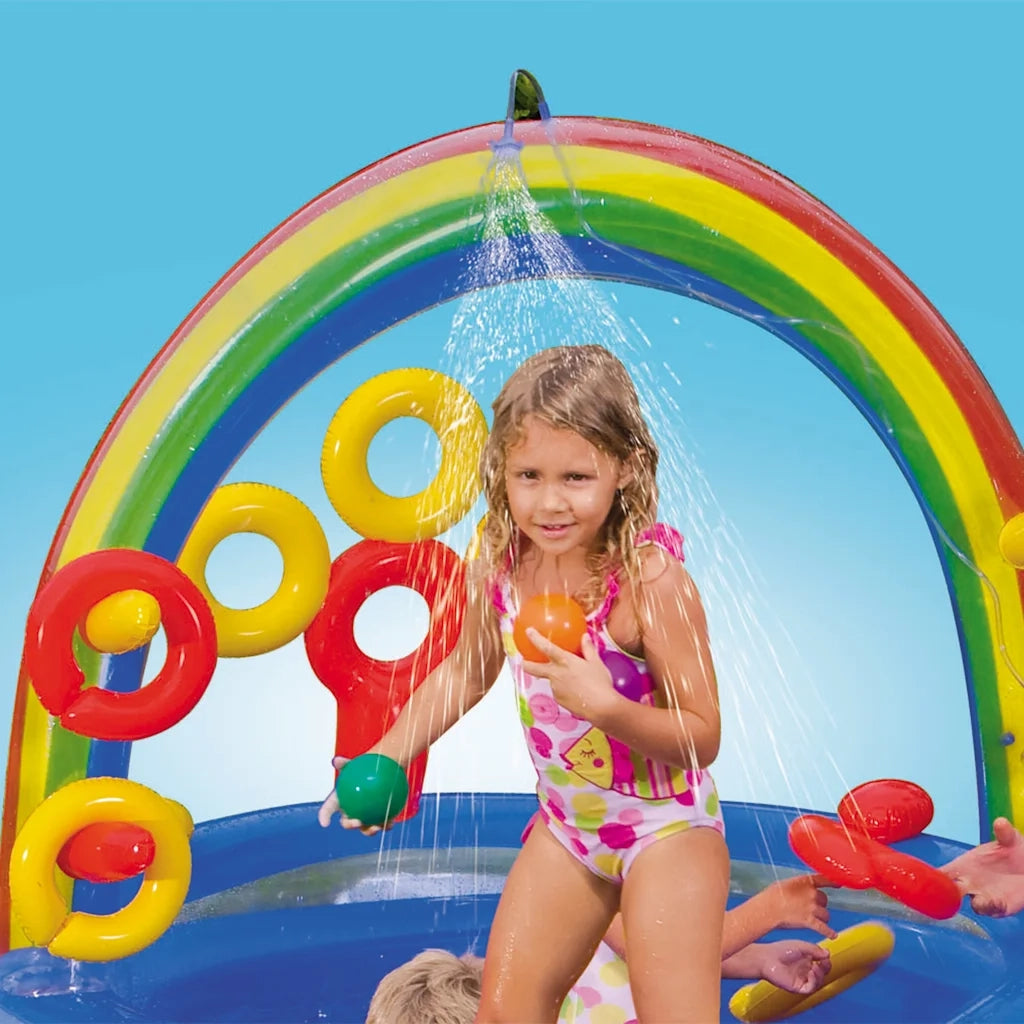 INTEX Piscina Gonfiabile Rainbow Play Center 297x193 x135 cm 57453NP 91526