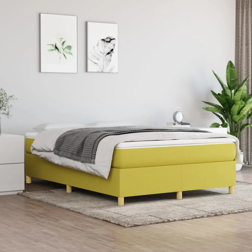 Struttura Letto a Rete a Molle Verde 140x200 cm in Tessuto 3120968