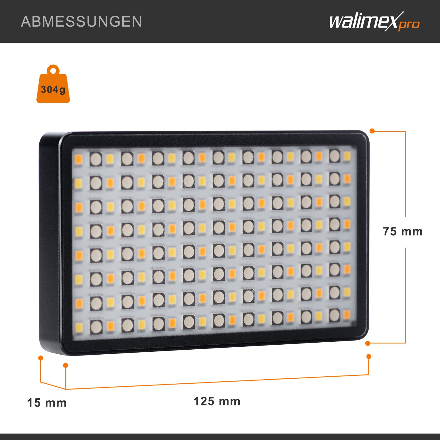 Rainbow Pocket Pannello LED fotografia - Luce fotografica video bicolore con batteria ricaricabile e USB, cambio colore RGBWW, controllo tramite app