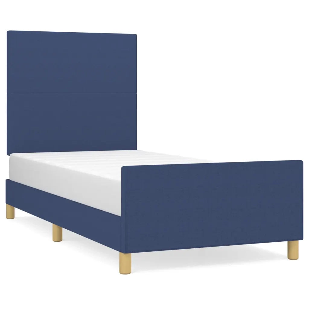 Giroletto senza Materasso Blu 90x200 cm in Tessuto